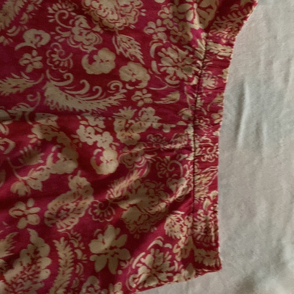 Vintage Palazzo pants soft pink and white paisley in large size - Picture 4 of 7